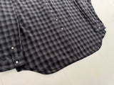 90s Polo Ralph Lauren BLAKE ShadowPlaid Shirt XXL Black&Gray