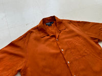 90s Polo Ralph Lauren Silk&Linen Loop Shirt M HermesOrange