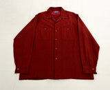 70s PENDLETON Wool Loop shirt L Brick