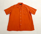 90s Polo Ralph Lauren Silk&Linen S/S Shirt L Orange