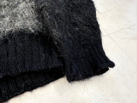 60s PURITAN Chain Mohair Cardigan M Black