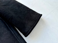 80s Polo Ralph Lauren Mouton Coat M Black