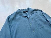 90s Polo Ralph Lauren Linen&Silk Loop Shirt L LightBlue
