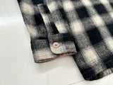 60s Woodchopper Shadow Plaid Loop Wool Shirt M Black&White