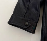 90s Leather Motorcycle Jacket L