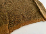 50s JAEGER Mohair Knit Striped Sweater 42 Mustard&Black