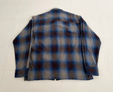 90s PENDLETON Shadow Plaid Zip Jacket M Blue