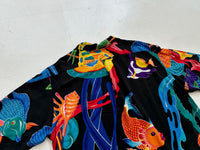 90s Polo Ralph Lauren CALDWELL Black Ocean Loop Shirt M Black