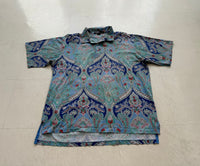 90s Polo Ralph Lauren Paisley Polo Shirt XL Turquoise