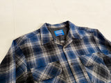 90s Pendleton Shadow Plaid Board Shirt M Black &Blue