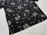 90s Polo Ralph Lauren CLAYTON Black Flower&Leaf XL Black