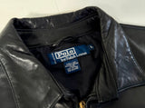 90s Polo Ralph Lauren Leather SwingTop jacket L Black