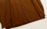 70s PENDLETON Plane Wool Loop Shirt L ChocolateBrown