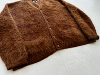60s TOWNCRAFT Mohair Cardigan L DeepBrown
