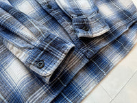 90s Polo Ralph Lauren Shadow Plaid Flannel L/S Shirt S Blue&White