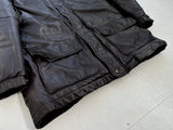 80s Eddie Bauer Leather Puffer Coat L
