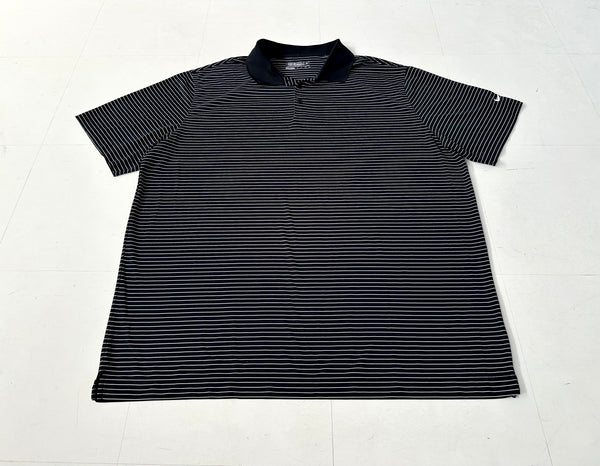 Used NIKE DRI-FIT Border Polo Shirt XXL Black&White