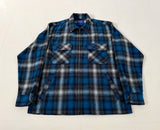 90s Pendleton Front Zip ShadowPlaid Jacket L Blue&Gray