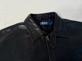 90s Polo Ralph Lauren Leather SwingTop jacket L Black