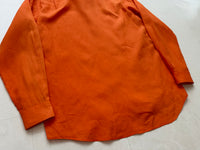 90s Polo Ralph Lauren BONNARD Linen L/S Shirt M HermesOrange