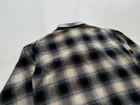 90s RalphLauren ShadowPlaid Western Shirt XL Black&White