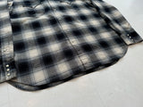 90s RalphLauren ShadowPlaid Western Shirt XL Black&White