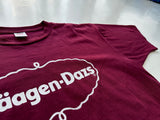 90s Haagen Dazs Woodstock T-shirt XL Burgundy