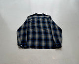 50s PILGRIM ShadowPlaid Rayon Loop Shirt M