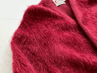 60s CARLYLE Mohair Cardigan XL Burgundy