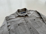 90s Polo RalphLauren Work L/S Shirt M LightGray