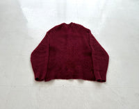 60s CARLYLE Mohair Cardigan XL Burgundy