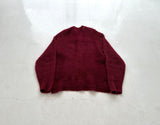 60s CARLYLE Mohair Cardigan XL Burgundy