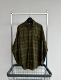 90s Polo RalphLauren Shadow Plaid Rayon L/S Shirt M