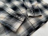 90s RalphLauren ShadowPlaid Western Shirt XL Black&White