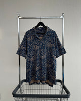 90s Polo RalphLauren Indigo Paisley PoloShirt XL