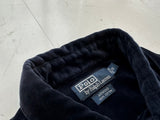 90s Polo RalphLauren ARMOND Velour L/S Shirt S Black