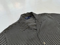 90s Polo RalphLauren Rayon Houndstooth Loop Shirt M