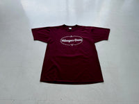 90s Haagen Dazs Woodstock T-shirt XL Burgundy