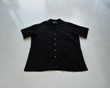 90s Polo RalphLauren CLAYTON Square Dot Black Shirt XL