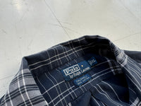 90s Polo RalphLauren CALDWELL Plaid Shirt XL Black&White