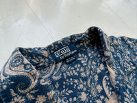 90s Polo RalphLauren Indigo Paisley PoloShirt XL