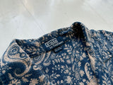 90s Polo RalphLauren Indigo Paisley PoloShirt XL