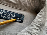 90s Polo RalphLauren Work L/S Shirt M LightGray