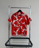 50s CAMPUS Crane Hawaiian shirt M