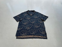 90s Polo RalphLauren Indigo Paisley PoloShirt XL