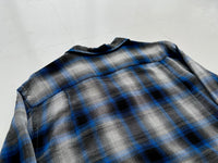 50s PILGRIM ShadowPlaid Rayon Loop Shirt M