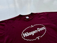 90s Haagen Dazs Woodstock T-shirt XL Burgundy