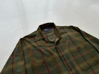 90s Polo RalphLauren Shadow Plaid Rayon L/S Shirt M