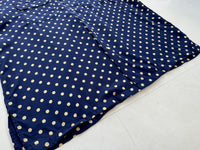 90s Polo RalphLauren Big PolkaDot Rayon Loop Shirt XL Navy