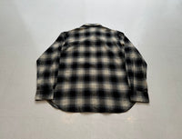 90s RalphLauren ShadowPlaid Western Shirt XL Black&White
